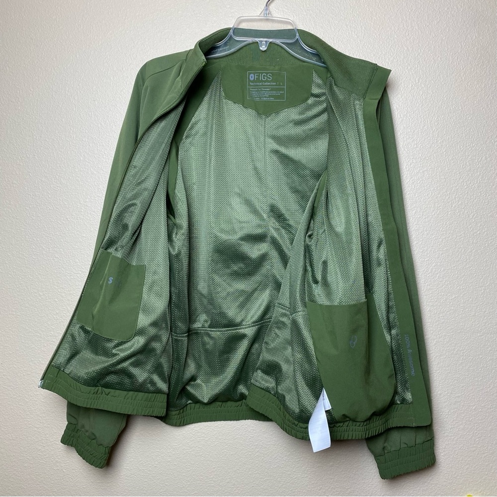 FIGS Sydney Jacket Size L - Dark Olive - Picture 3 of 8